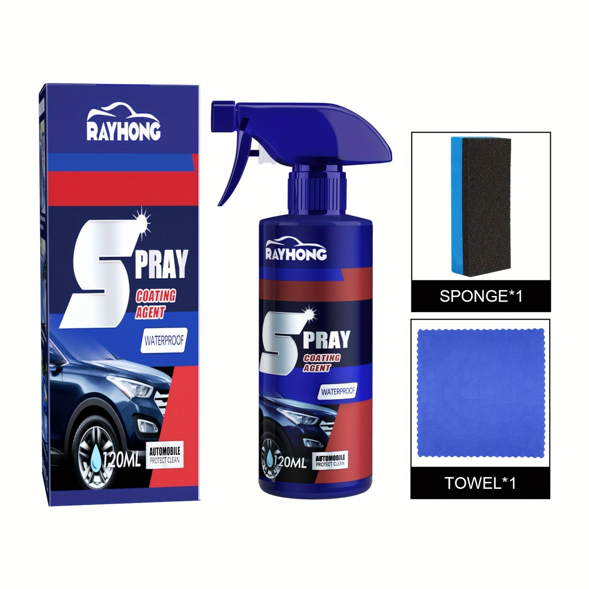 2 Bottles Car Coating Spray - Maintenance, Decontamination, Brightening