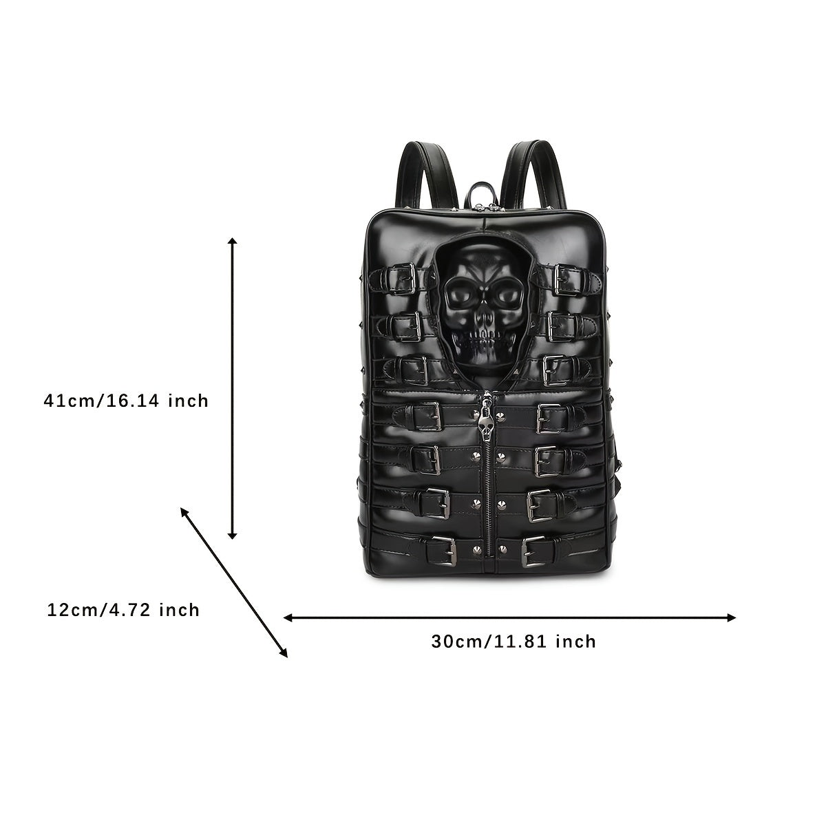 Gothic Skull Backpack Horror Large Capacity Travel Daypack