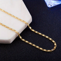 Chunky Slice Chain Plated Necklace Single Chain 40 64 76 2 Cm