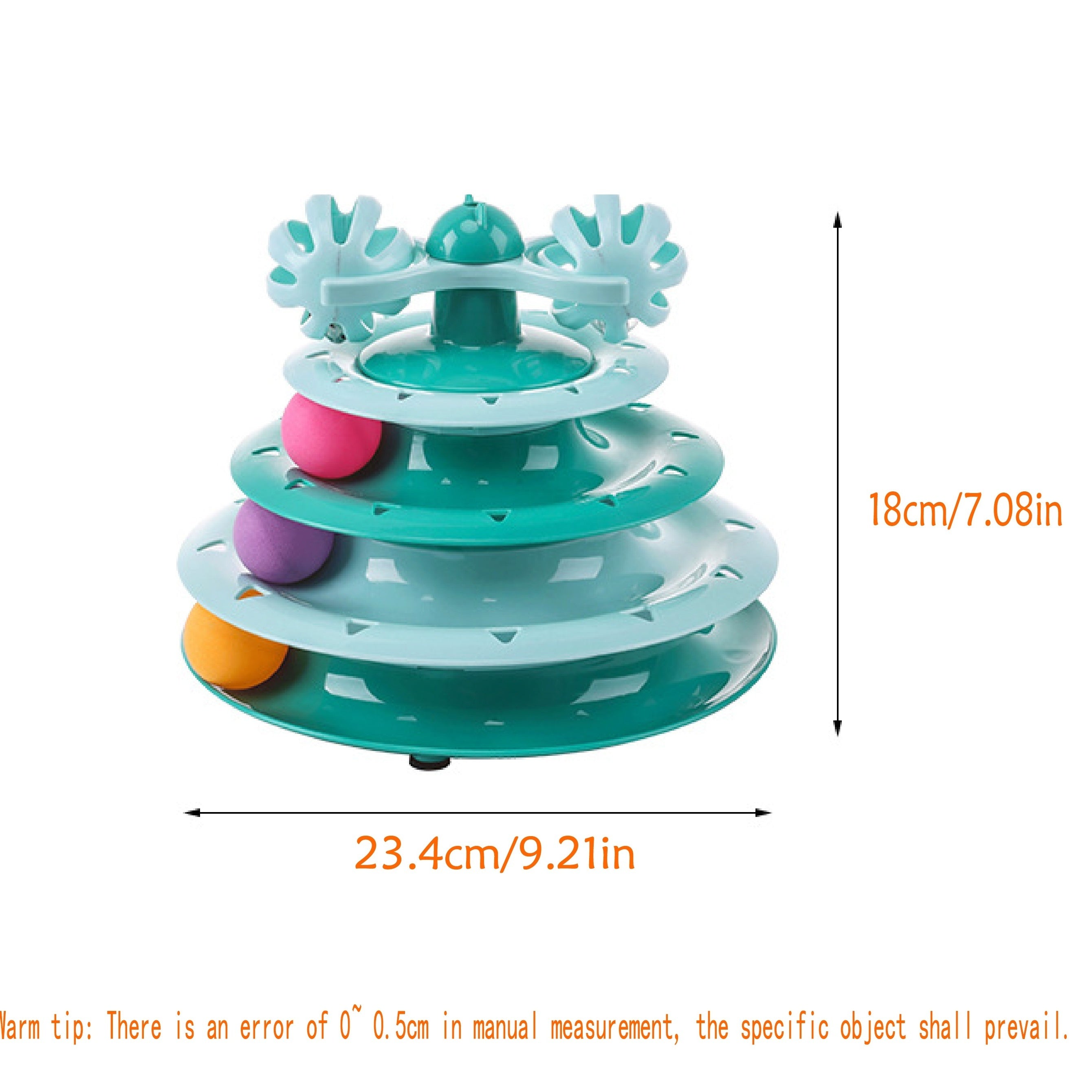 Interactive Cat Toy Roller with 4 Levels and Balls