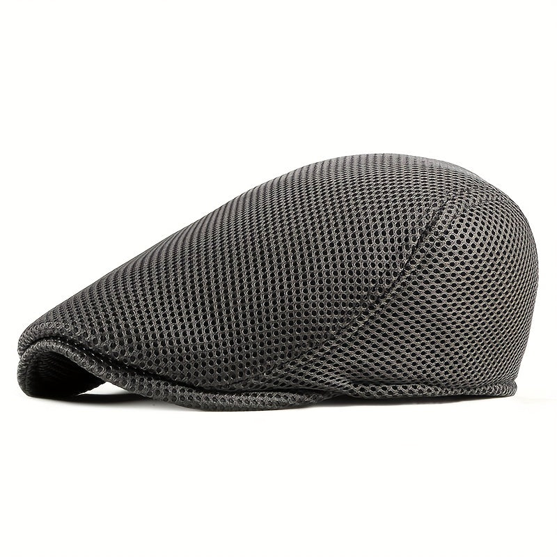 Men's Breathable Mesh Newsboy Cap for Driving