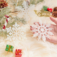10pcs Christmas Snowflakes Tree Decor Hangings 3.9INCH