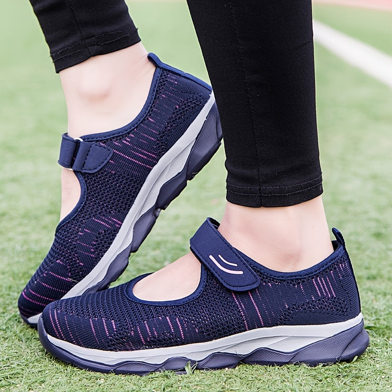 Women's Breathable Knit Sneakers Low Top Lightweight Casual Shoes
