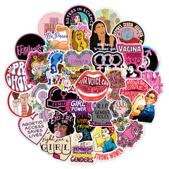 Feminist Anti-Fall Waterproof Stickers - DIY Creative Toys