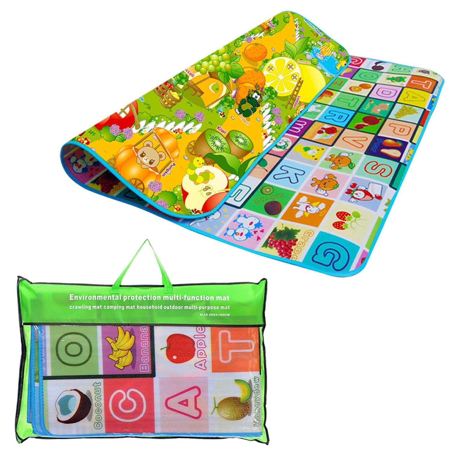 Foldable Baby Play Mat Soft Foam Playmate with Carry Bag for Toddler