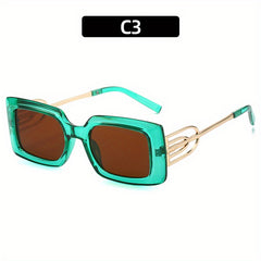 Square Jelly Sunglasses Casual Gradient Glasses UV400