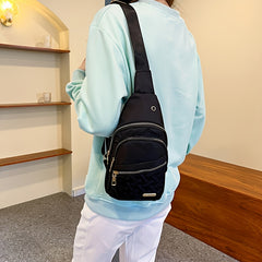 Argyle Chest Bag Women's Large Capacity Crossbody Bag
