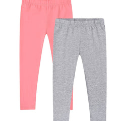 2pcs Girls Stretch Soft Leggings Solid Pants Kids Clothes