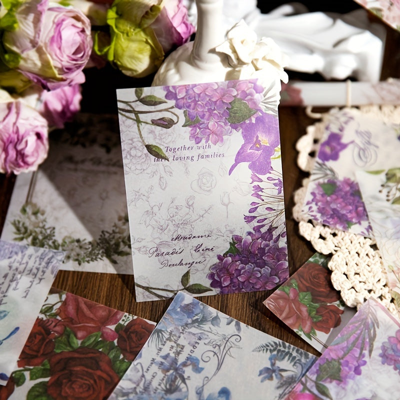 30 Sheets Floral Landscape Paper for Journal Collage