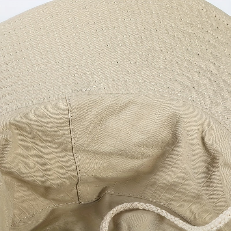 Button Rolled Brim Cowboy Hat Solid Sunscreen Western Cowgirl Hat