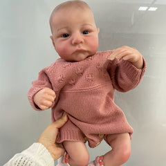 NPK 48 Painted Finished Reborn Baby Doll Levi Awake Newborn Baby Size
