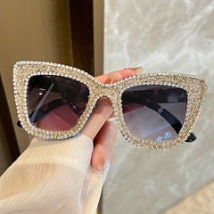 Y2K Cat Eye Sunglasses UV400 Rhinestone Party Favors Summer Beach Decor