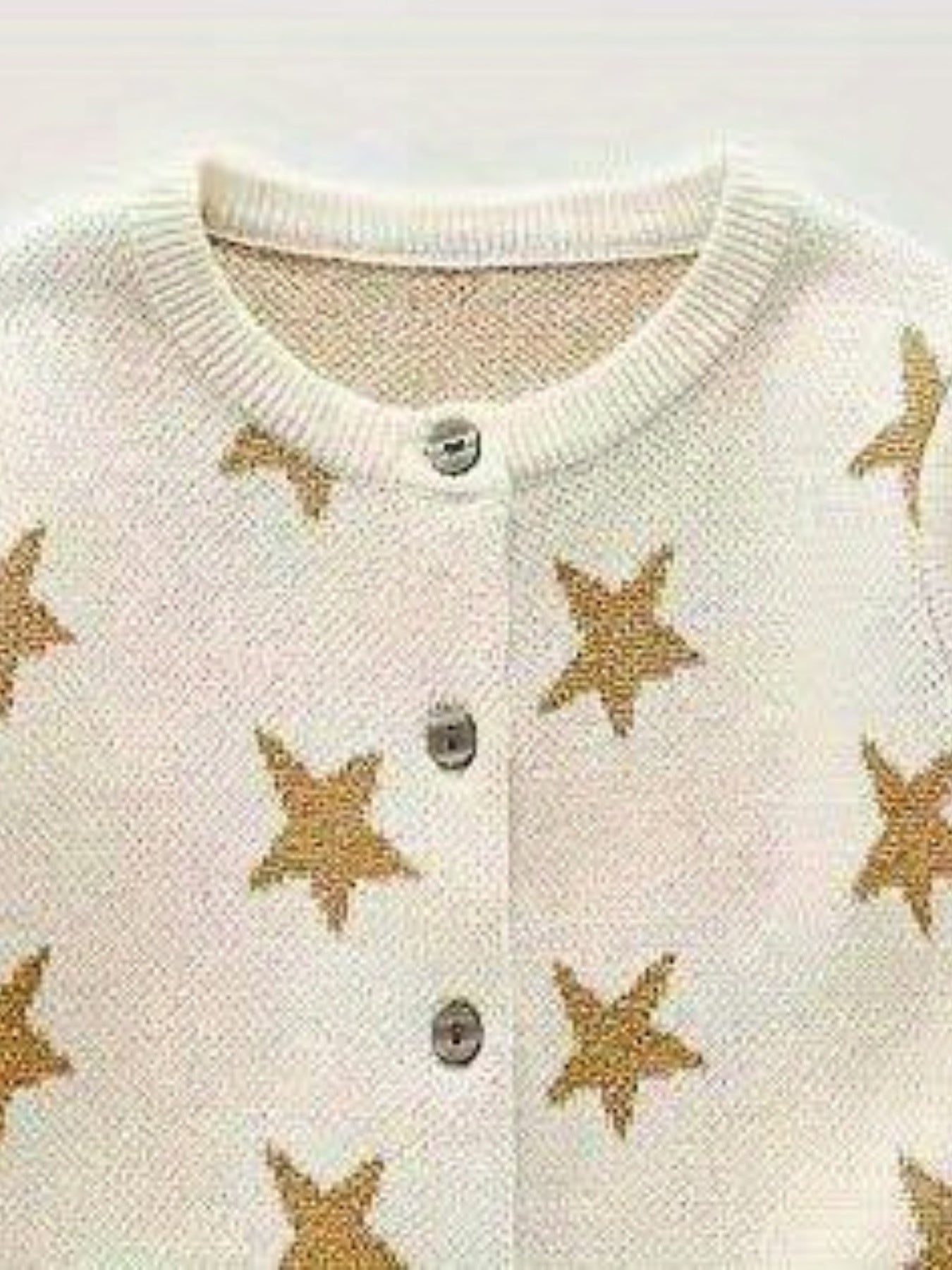Baby Star Knit Sweater Coat Button Cardigan Top