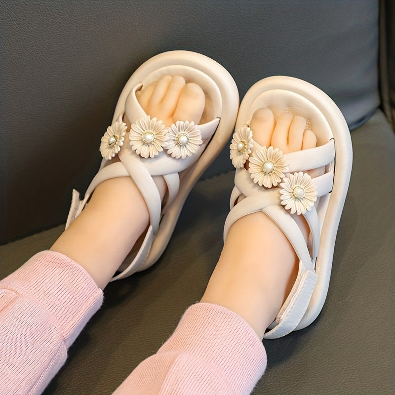 Toddler Girls Flower Sandals Lightweight Beach Shoes