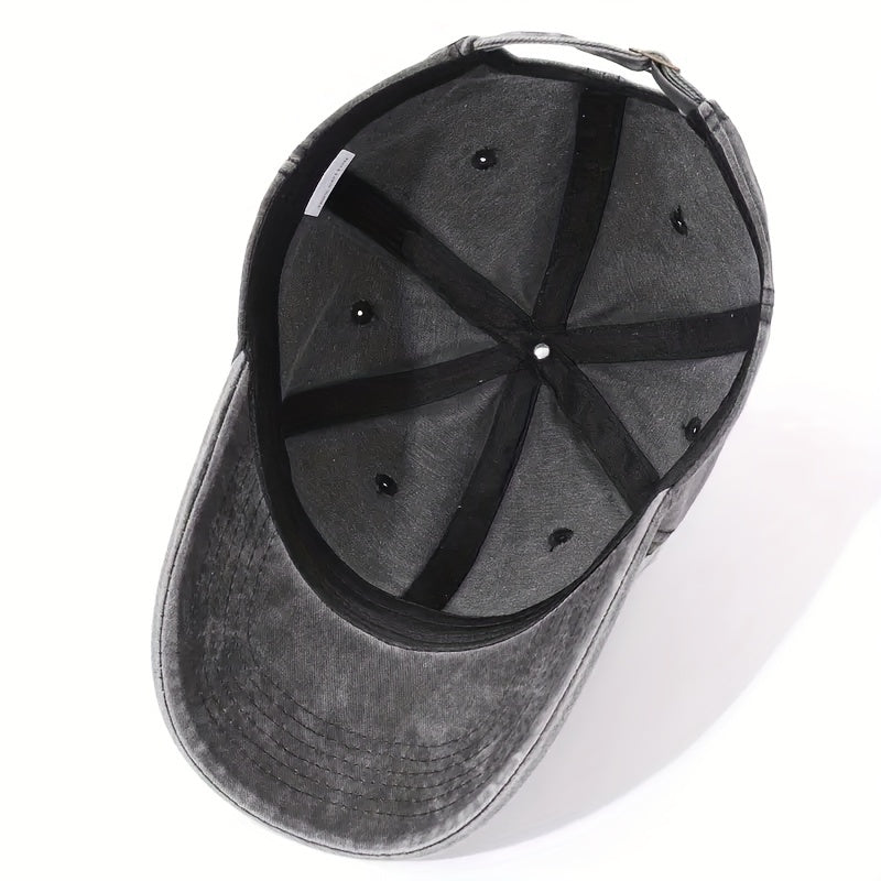 Washed Solid Baseball Cap Visor Sports Cap