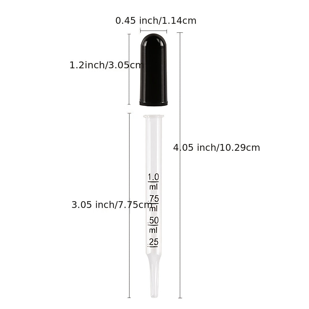 1ml Essential Oil Glass Dropper for Medical Use