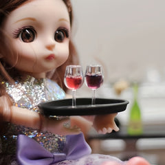 4pcs Dollhouse Wine Glasses 1 12 Mini Dollhouse Cocktail Glasses