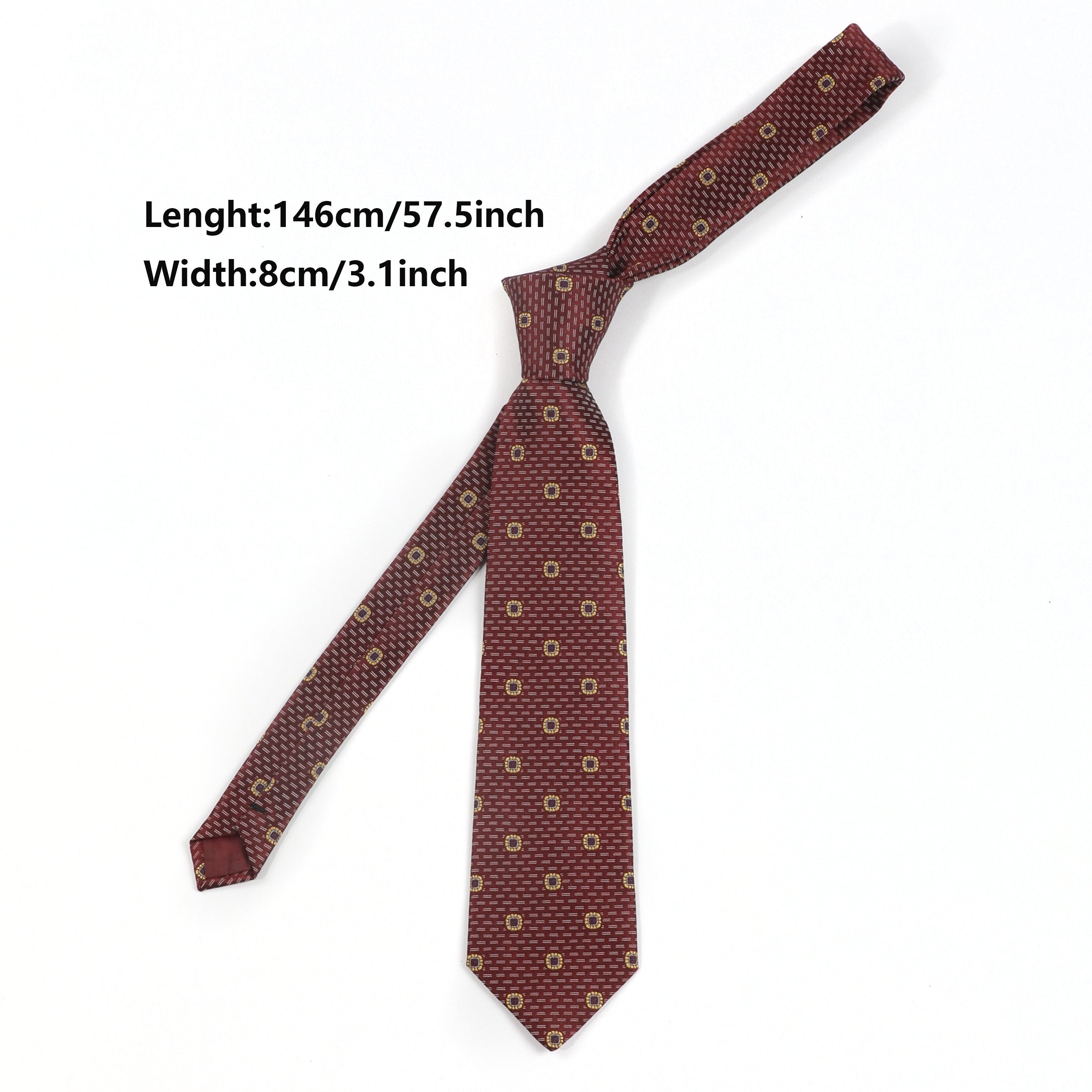 Men's Striped Flower Retro Necktie
