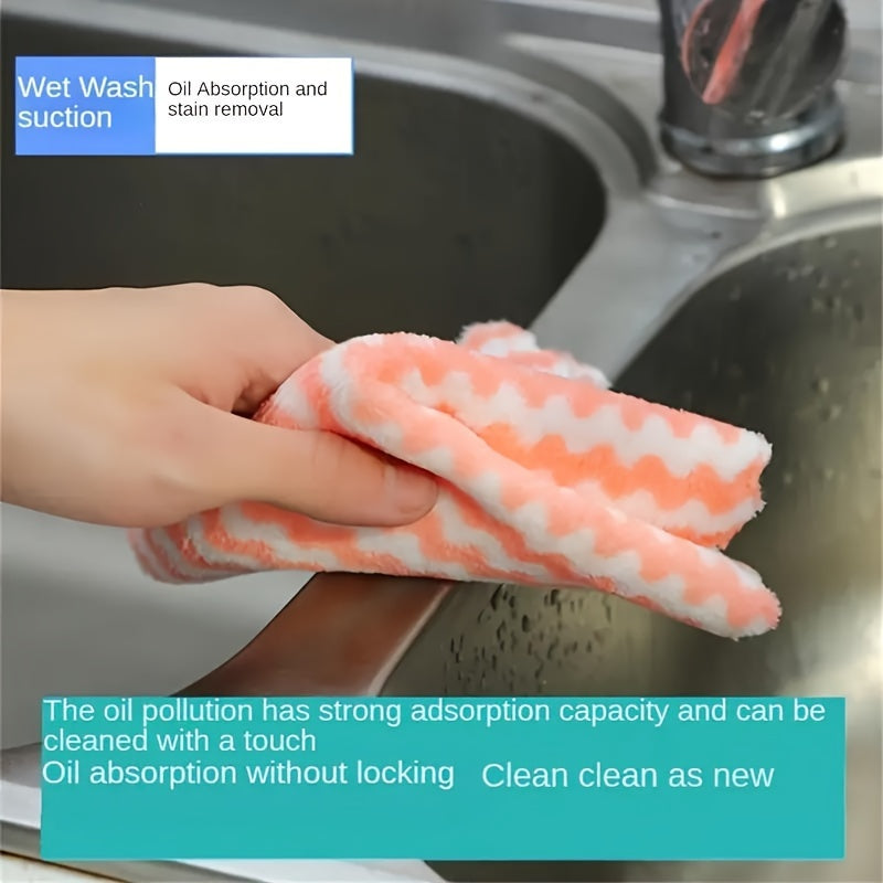 10pcs Microfiber Towels Reusable Cleaning Towels for Kitchen Bathroom Car Window