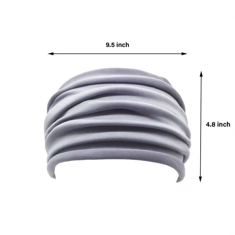 Bohemia Hair Ornaments Non Slip Elastic Wide Headband Stretchy Yoga Sports