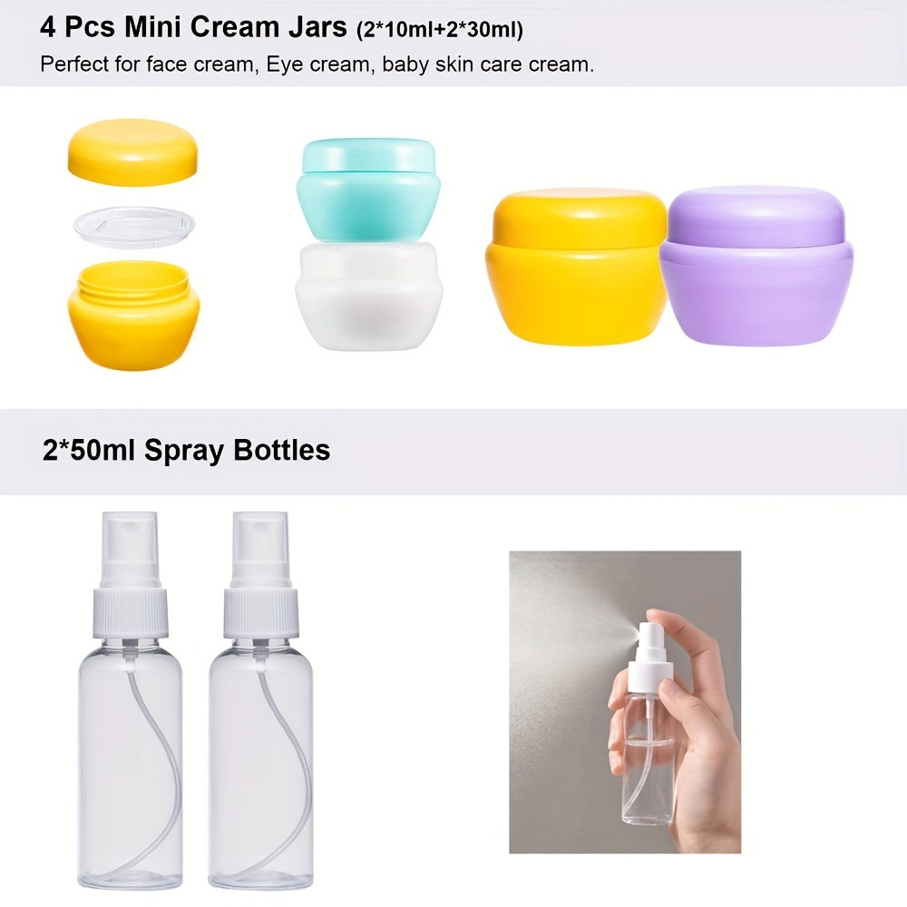 20 Pcs Leak Proof Silicone Travel Bottles Set - TSA Approved Toiletry Containers