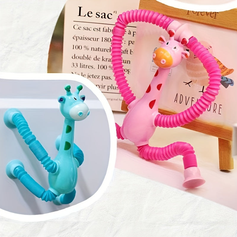 Telescopic Giraffe Suction Cup Doll Toy