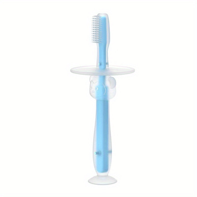Baby Toothbrush With Suction Cup Silicone Coating