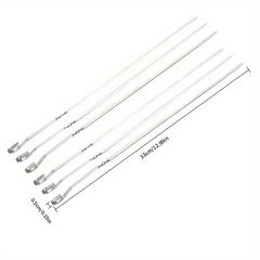 20pcs Reusable Stainless Steel BBQ Skewers for Grilling Parties
