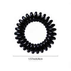 9pcs Girls Hair Tie Head Rope Spiral Colorful Stretchy Hair Ring Solid Hair Rope