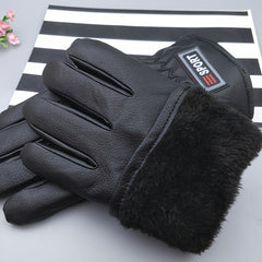 Men's Winter Velvet Gloves Ski Driving Running Cycling Gloves