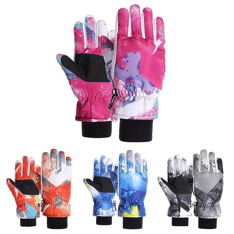 Kids Waterproof Winter Gloves for Sports Riding Skiing 8-14 Years Old
