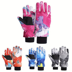 Kids Waterproof Winter Gloves for Sports Riding Skiing 8-14 Years Old