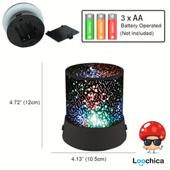 Kid's Moon Star Projector Lamp - Battery Powered