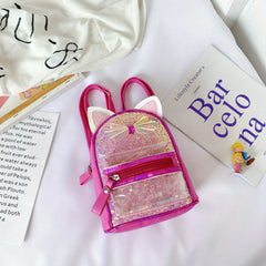 Kids Sequin Backpack Cartoon Design Kindergarten School Bag