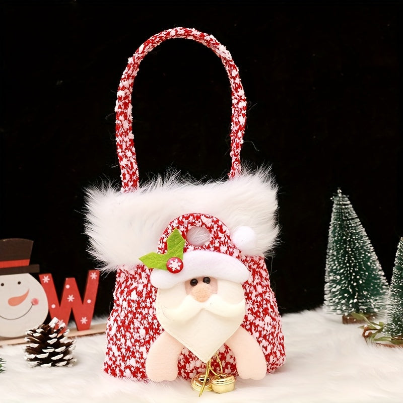 Christmas Small Gift Bag Peace Fruit Bag Long Brim Handbag
