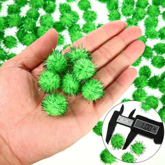 100pcs Glitter Fuzzy Pom Balls Halloween Craft DIY Party Decoration