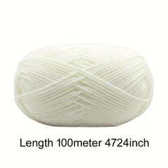 100M Soft Crocheting Yarn For Hand Knitting Fingering Sock Yarn
