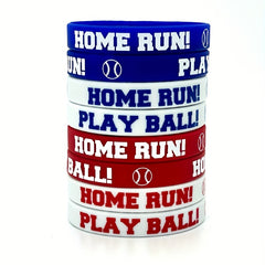 Home Run Baseball Bracelet 8 Pcs Silicone Play Ball Party School Competition Wri