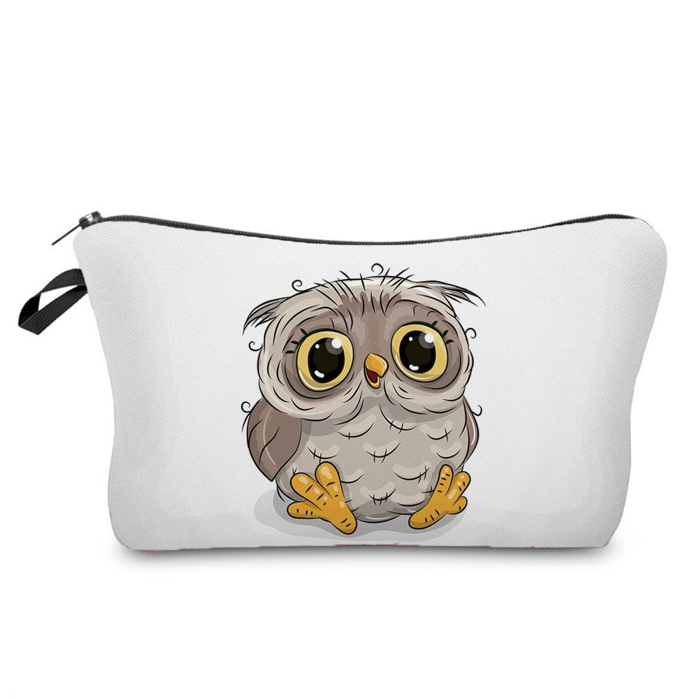Owl Pattern Cosmetic Bag Foldable Makeup Storage Organizer Toiletry Wash Bag
