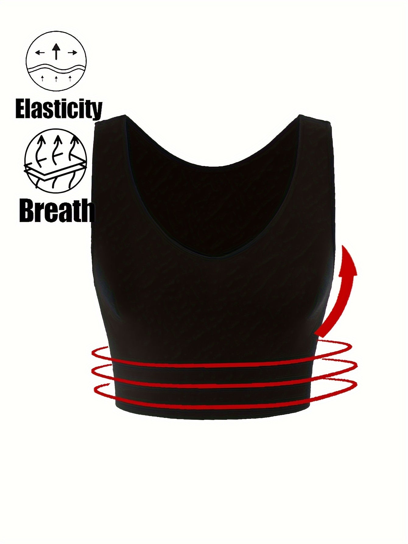 Solid Tank Top Sleeveless Sports Crop Top Women's Lingerie