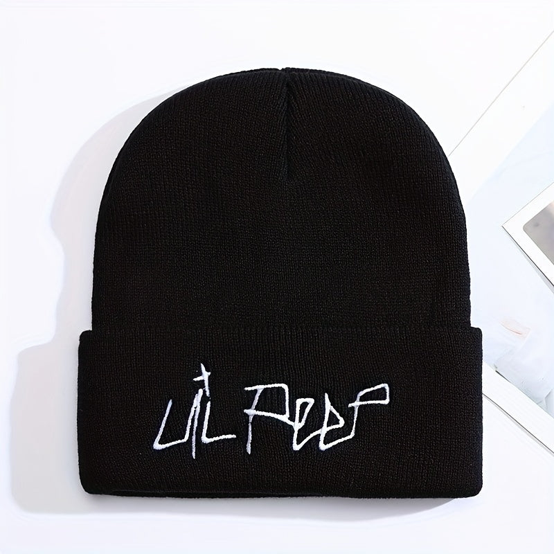 Lil Peep Cartoon Embroidered Warm Beanie Hat