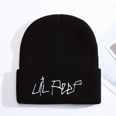 Lil Peep Cartoon Embroidered Warm Beanie Hat