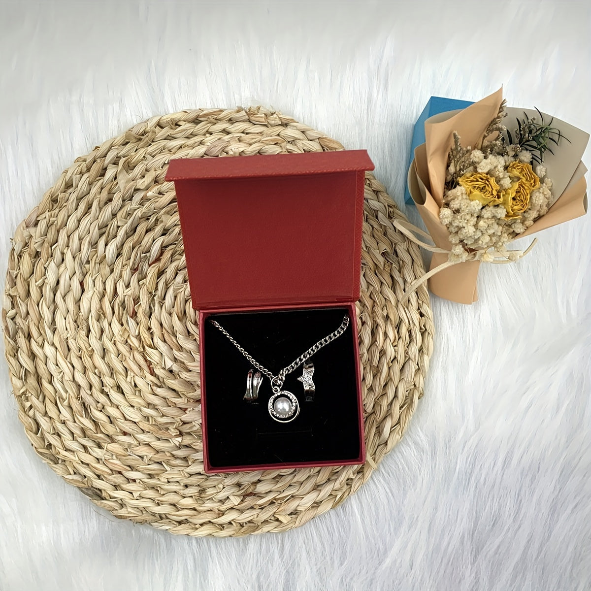 Magnet Flip Box Jewelry Earrings Necklace Ring Bracelet Box Packaging