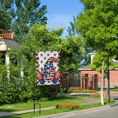 Gnome Garden Flag Double Sided 30x45cm for Independence Day Decor