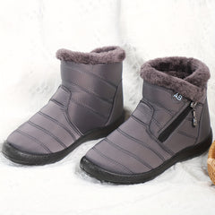 Plush Lined Thermal Snow Boots Keep Warm Flat Toe Snow Shoes
