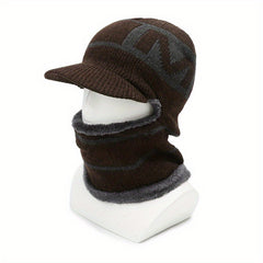Winter Balaclava Hat with Brim Neck and Ear Protection for Boys