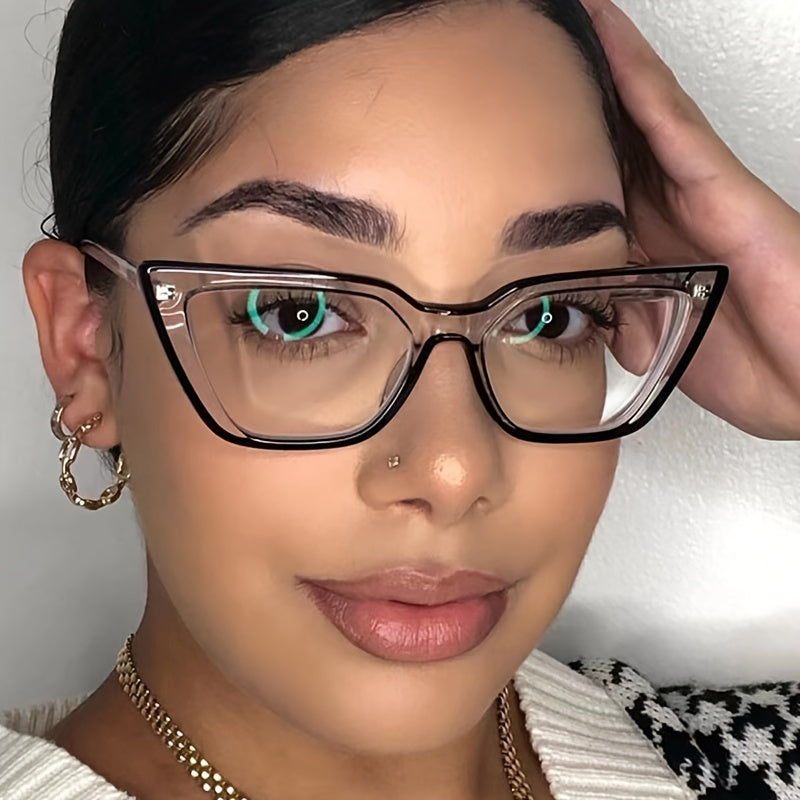 Oversize Cat Eye Blue Light Glasses Unisex Relieve Eye Fatigue & UV Glare