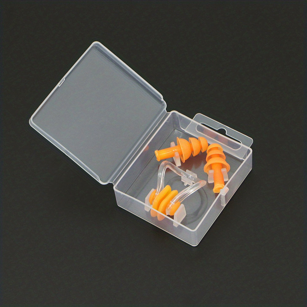 Swim Safely Earplugs & Nose Clip Set with Box