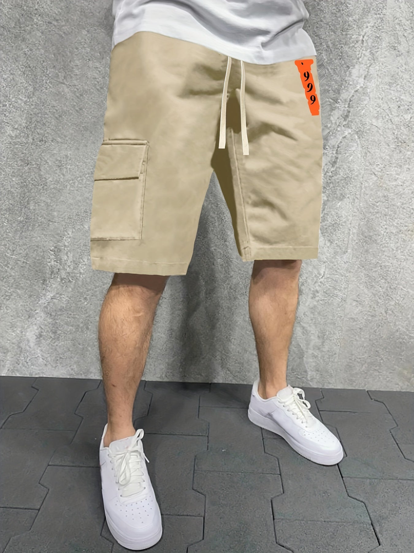 Men's V & 22 Graphic Casual Sports Shorts