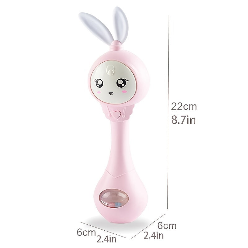 Baby Music Flashing Rattle Toys Rabbit Teether Hand Bells Mobile